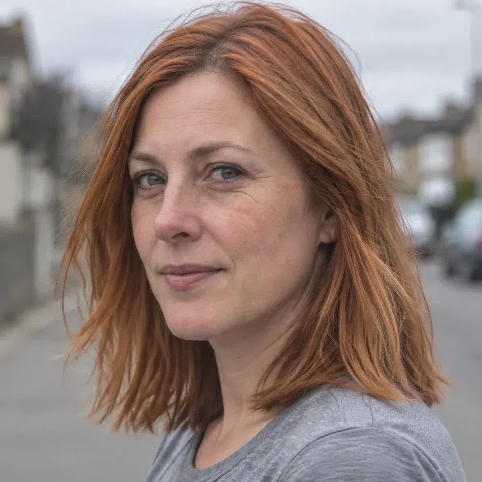Copper hair color on a Cool Summer woman