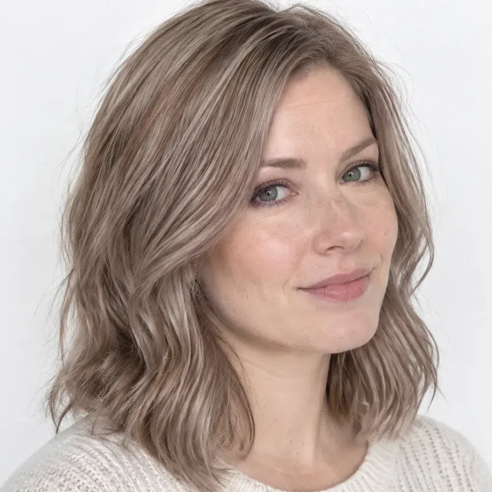 Level 7 pearl hair color, a 7.2, on a Cool Summer woman