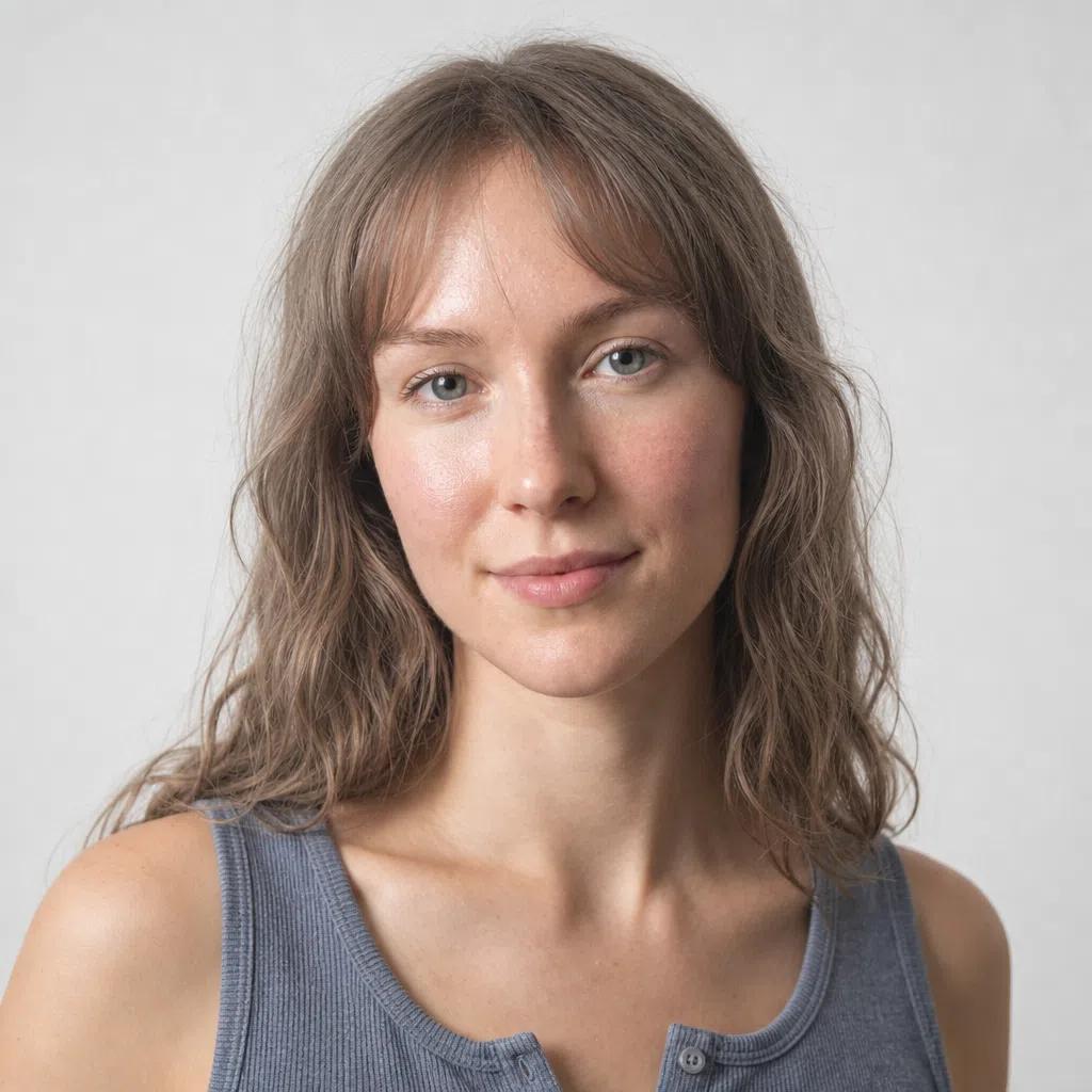 Hair and skin lightness side by side, showing contrast