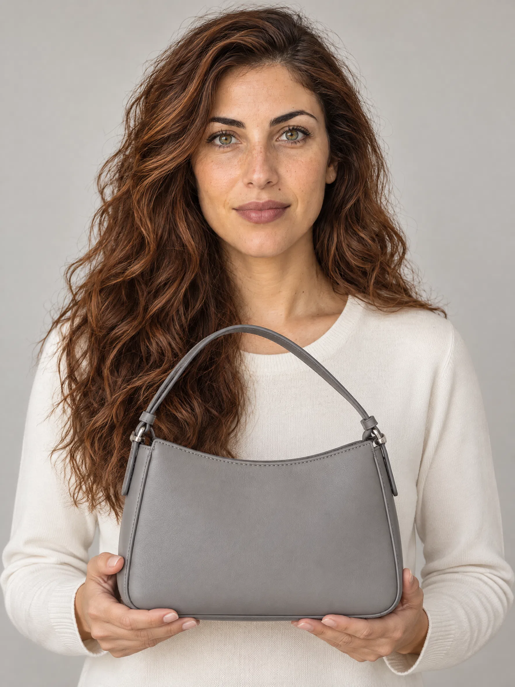Bag recolored through Bright Spring accents over a neutral knit