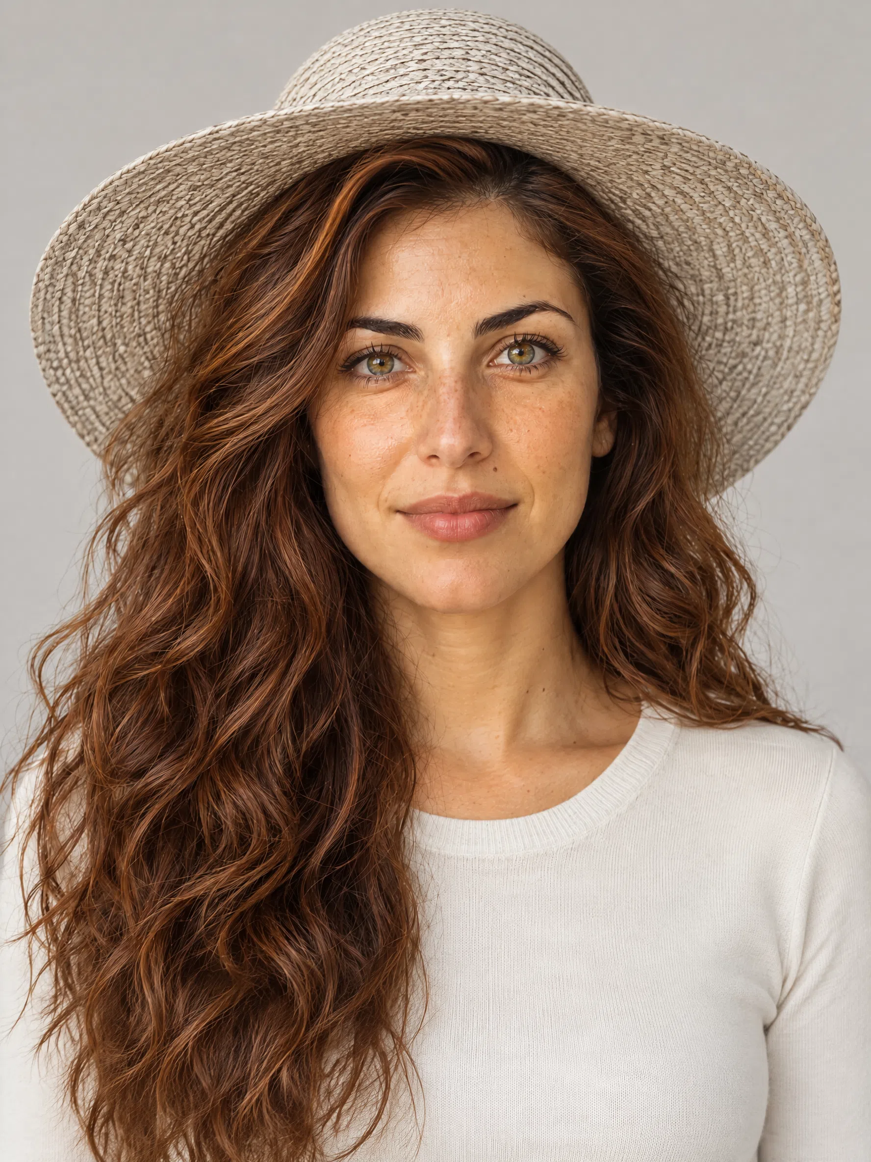 Hat recolored through Bright Spring accents over a neutral knit