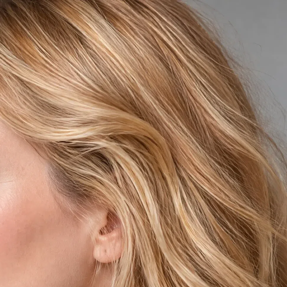 Golden wheat blonde Bright Spring hair at level 8