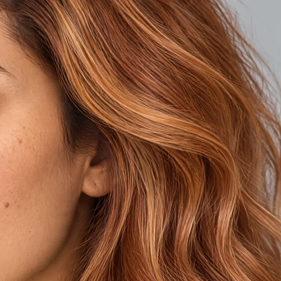 Apricot copper hair color for Bright Spring