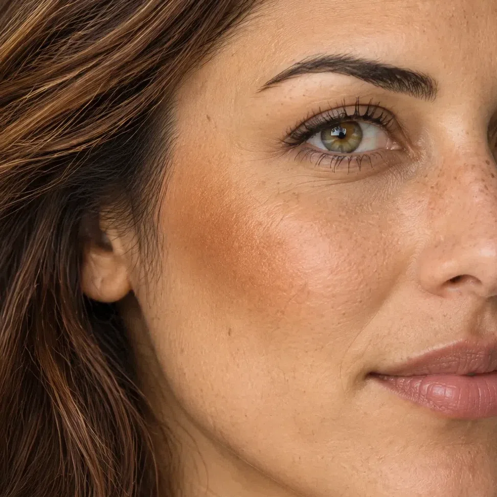 Golden bronze on a light olive Bright Spring complexion