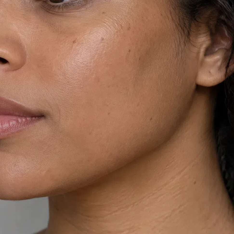 Honey foundation matched to a medium golden Bright Spring complexion