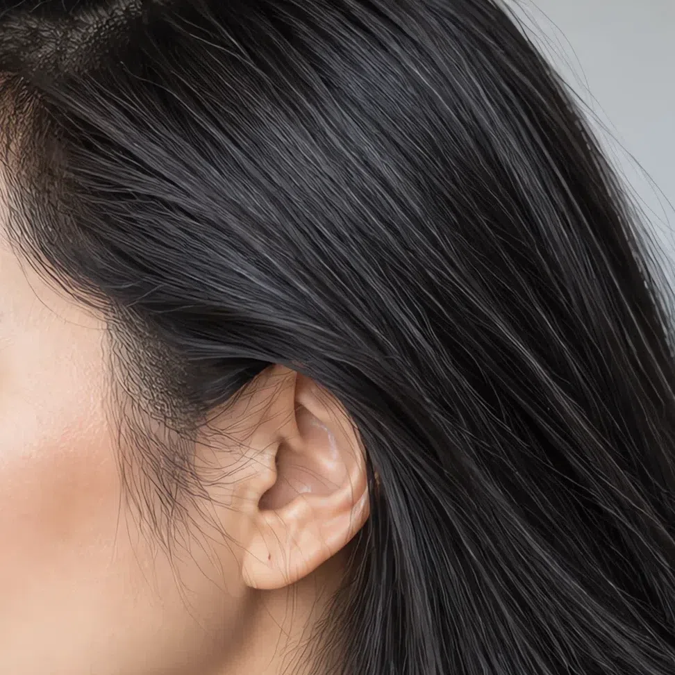 Graphite Cool Summer hair at level 2, near-black with a gray cast