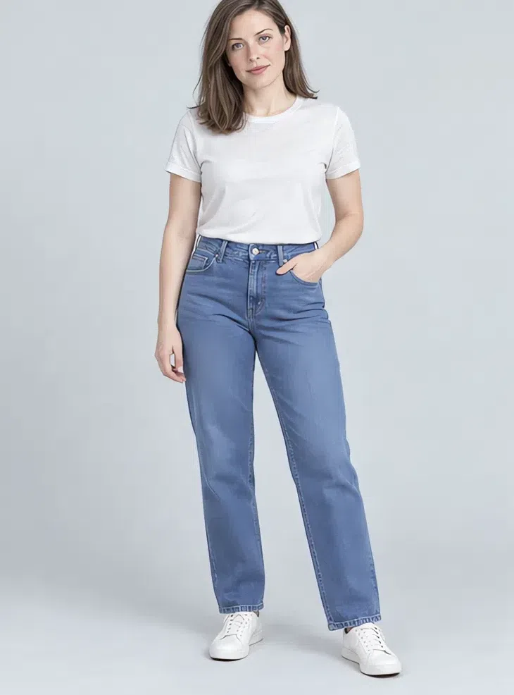 Cornflower straight jeans, Cool Summer capsule wardrobe, Fair complexion