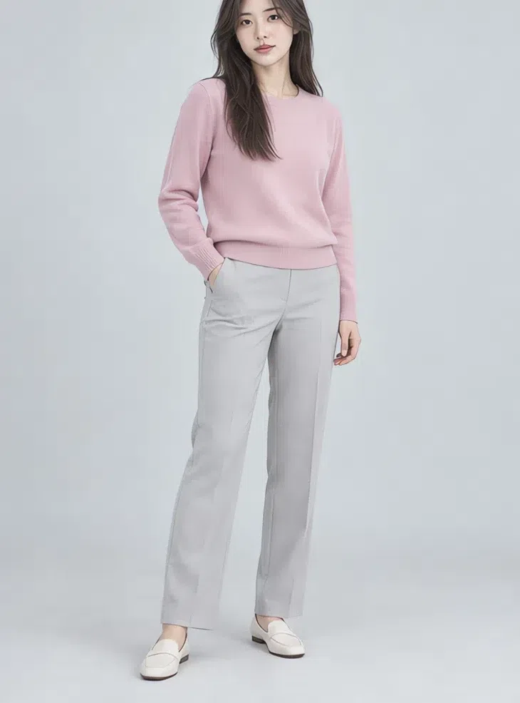 Rose quartz cashmere sweater, Cool Summer capsule wardrobe, Medium complexion