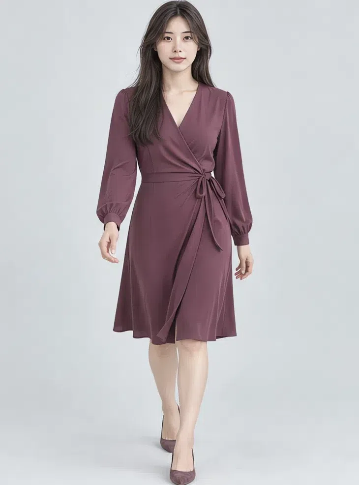 Mulberry wrap dress, Cool Summer capsule wardrobe, Medium complexion