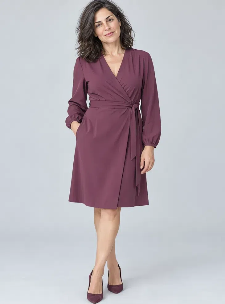 Mulberry wrap dress, Cool Summer capsule wardrobe, Light complexion
