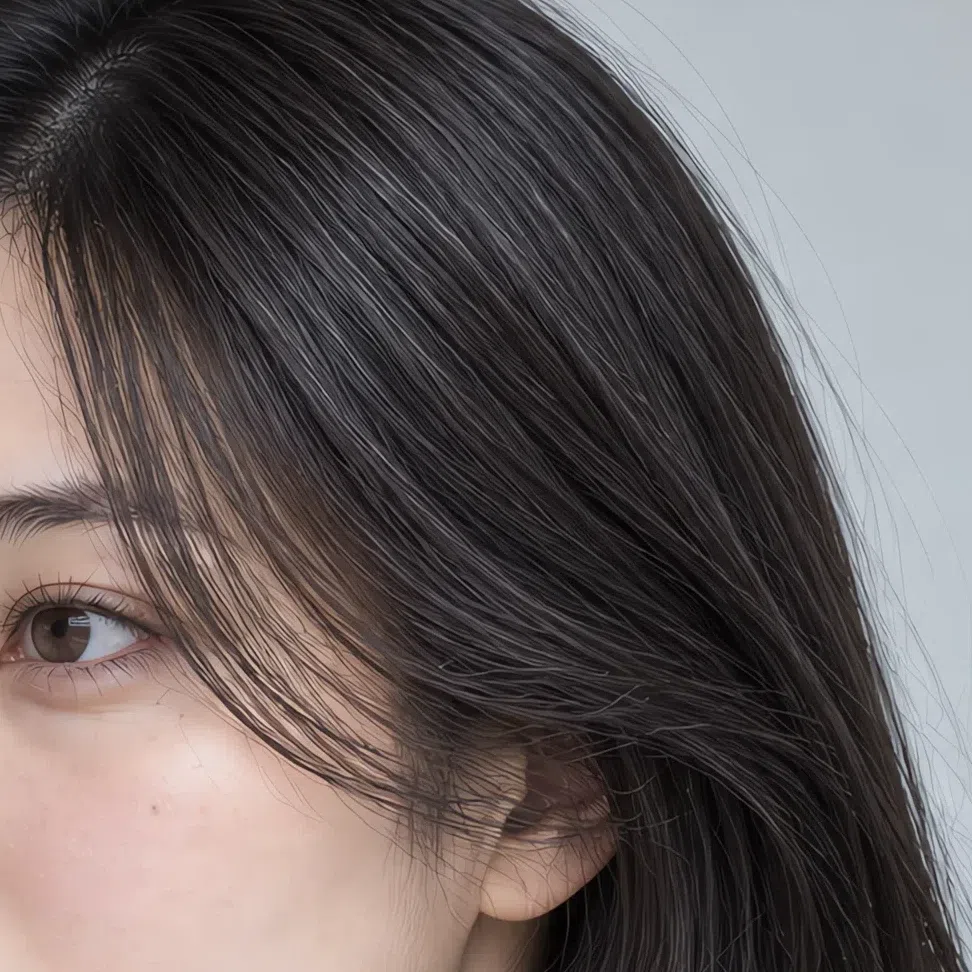 Graphite hair color for Cool Summer
