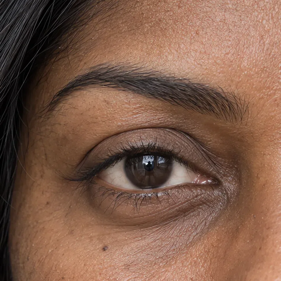 Soft graphite brow for Cool Summer