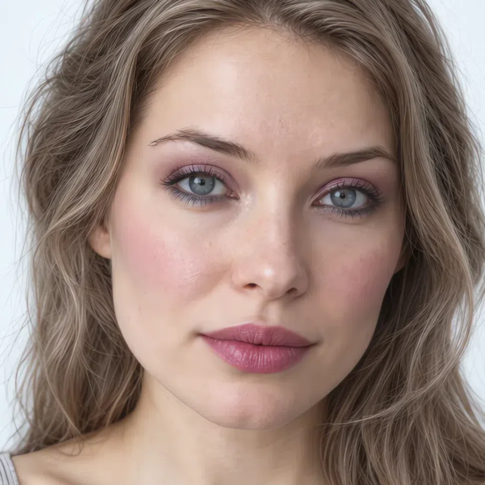 Dinner Cool Summer makeup on fair skin - lilac pink blush and berry ice