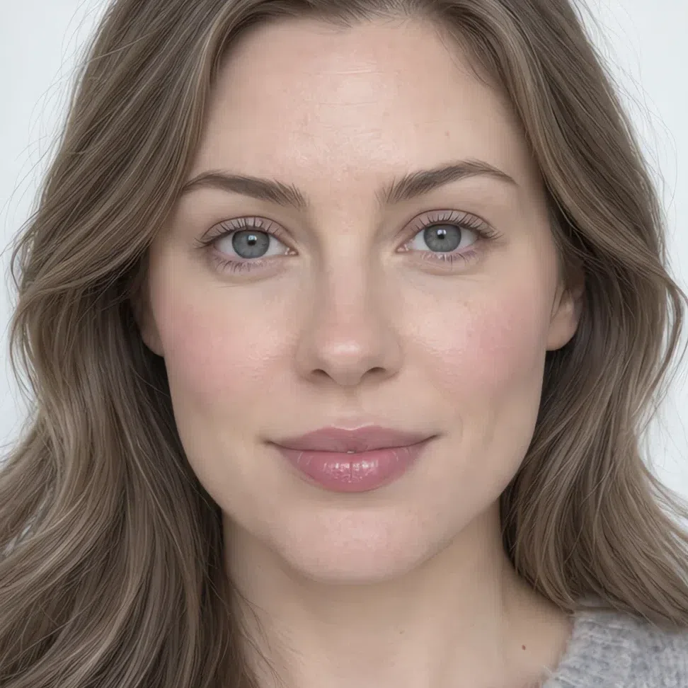 Five minutes Cool Summer makeup on light skin - lilac pink blush and cool pink lip