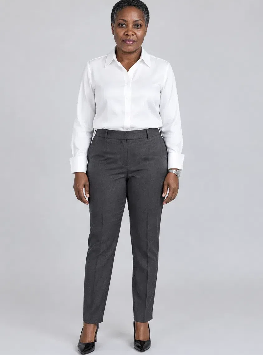 Optic white silk blouse, Cool Winter capsule wardrobe, Deep complexion