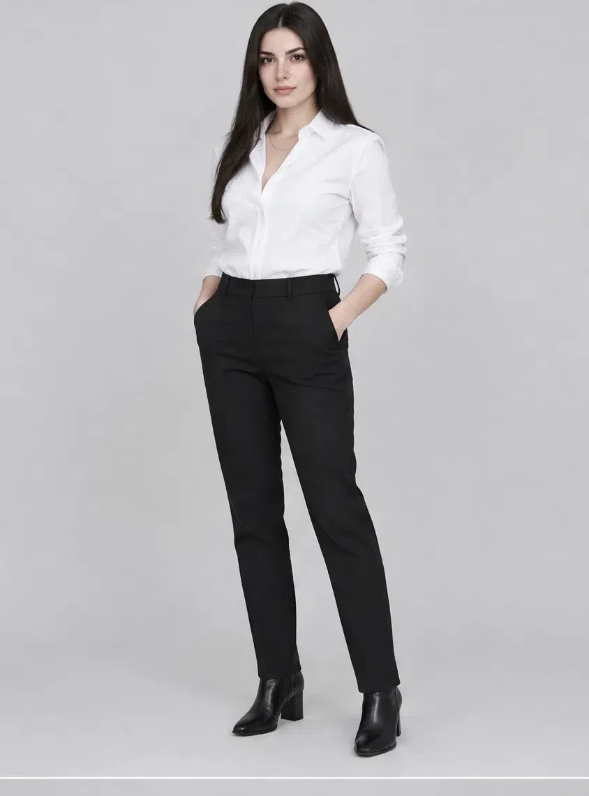 Optic white cotton shirt, Deep Winter capsule wardrobe, Fair complexion