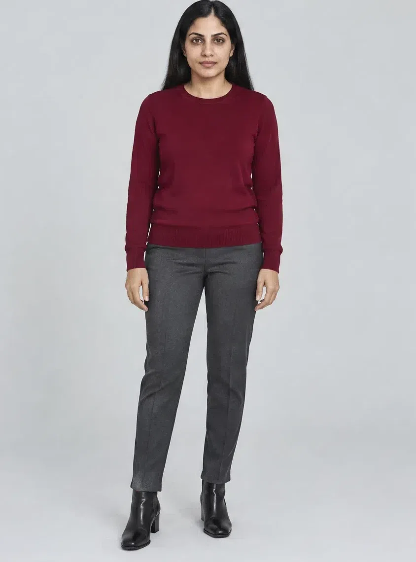 Merlot cashmere sweater, Deep Winter capsule wardrobe, Medium complexion