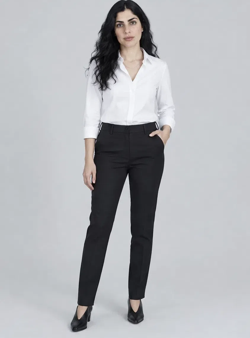 Optic white cotton shirt, Deep Winter capsule wardrobe, Light complexion