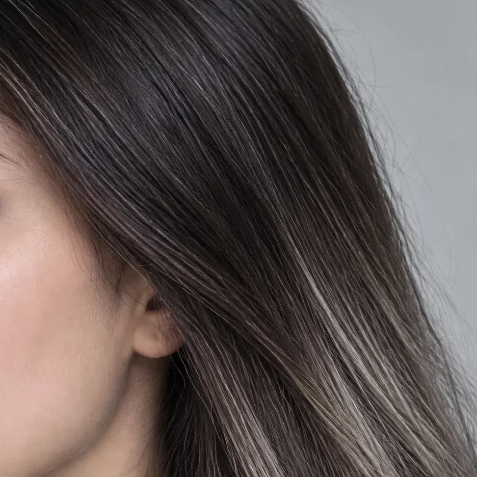 Icy balayage on a dark base for Deep Winter