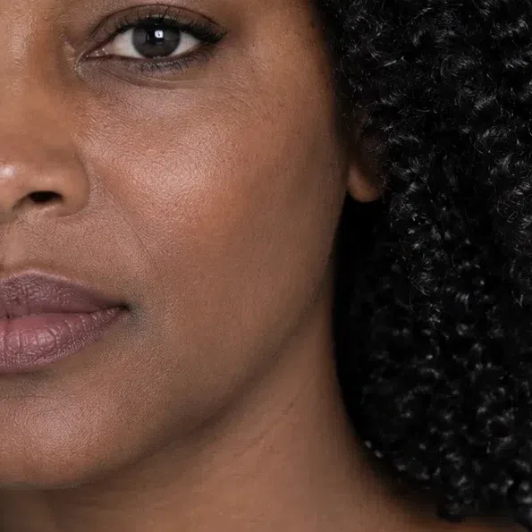 Cool espresso foundation matched to a deep Deep Winter complexion