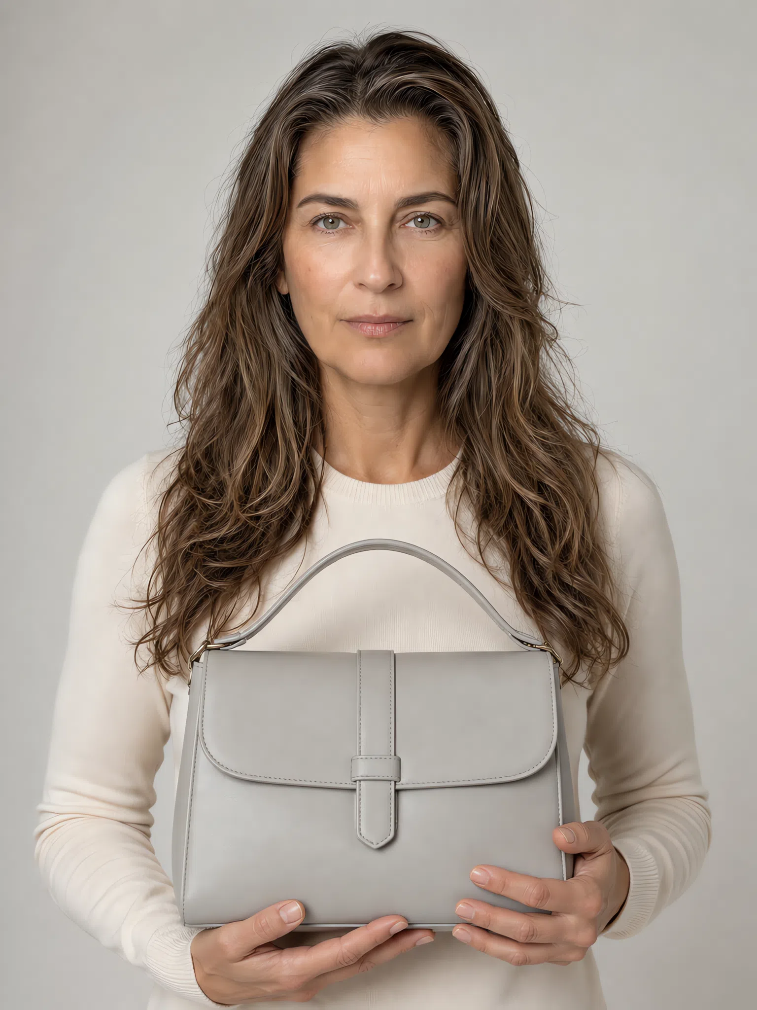 Structured bag recolored through the Light Summer accents against a neutral top