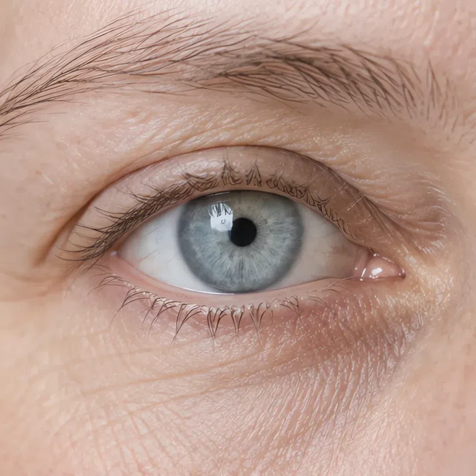 Light gray Light Summer eye with a faint blue cast