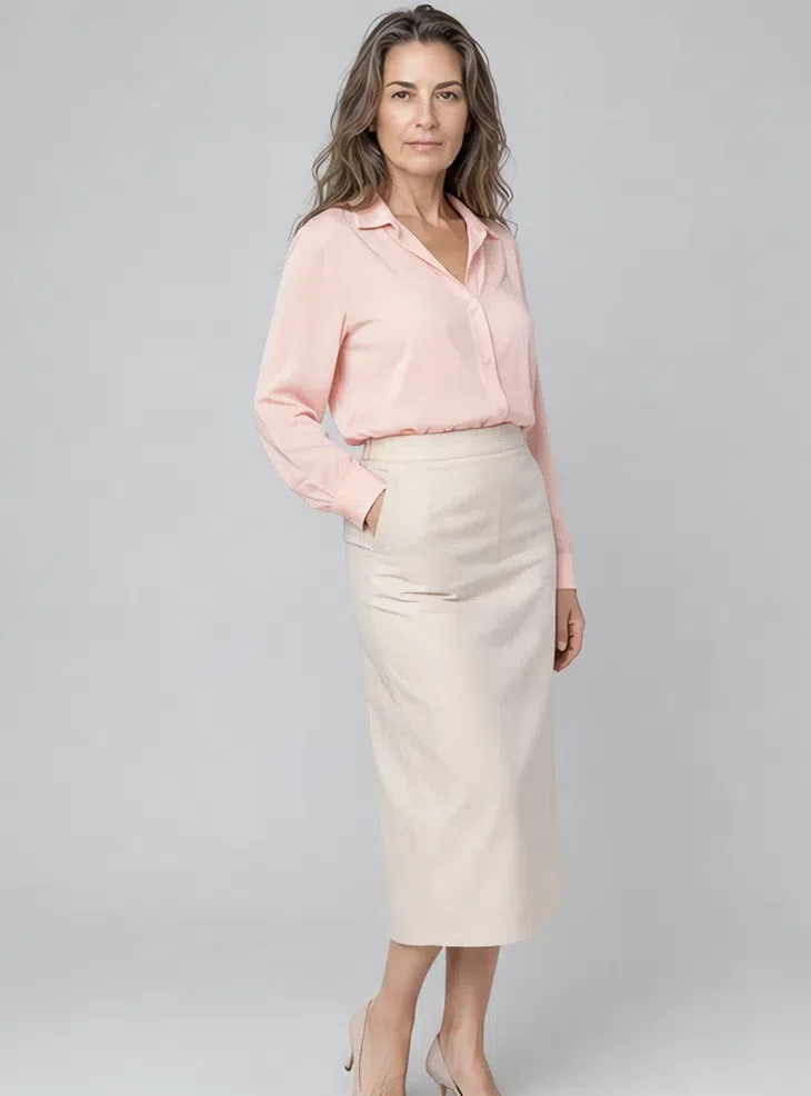 Peony silk blouse, Light Summer capsule wardrobe, Light complexion