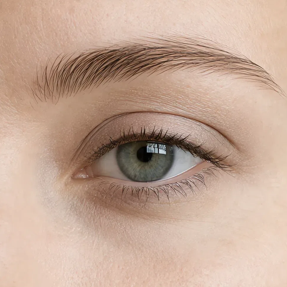 Light Summer daytime eye makeup on a light complexion