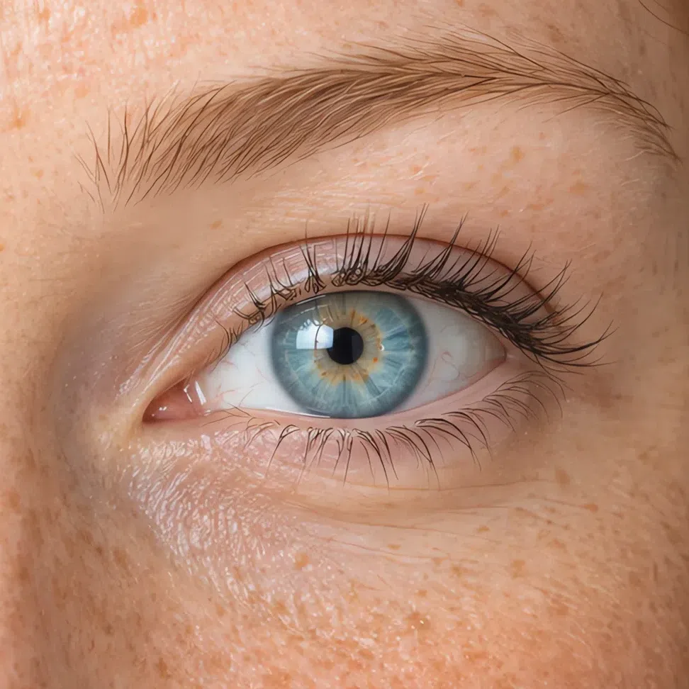 Clear sky-blue Light Spring eye with a turquoise hint