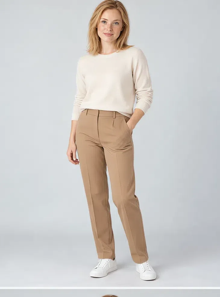 Ivory cashmere sweater, Light Spring capsule wardrobe, Fair complexion