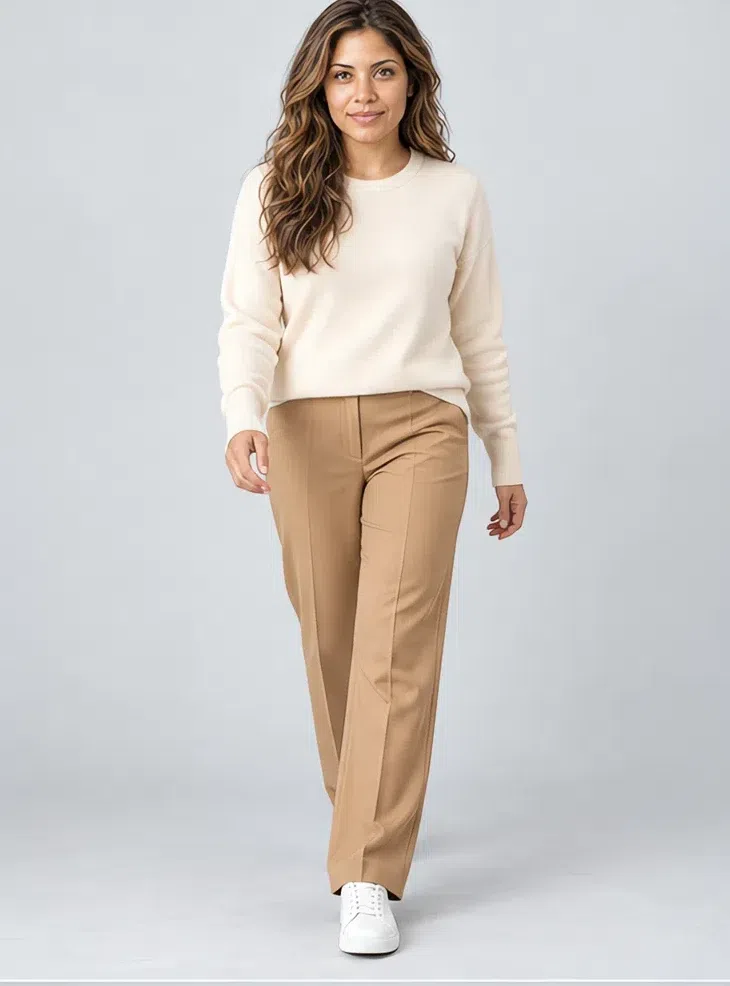 Ivory cashmere sweater, Light Spring capsule wardrobe, Medium complexion