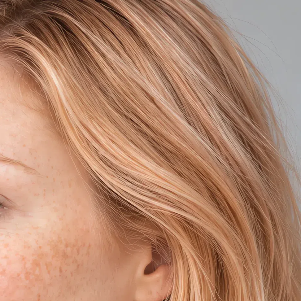 Rose-gold blonde hair color for Light Spring, level 8