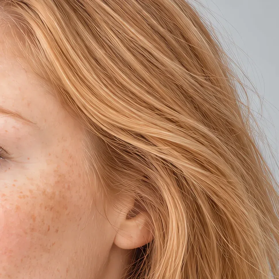 Strawberry blonde hair color for Light Spring, level 8