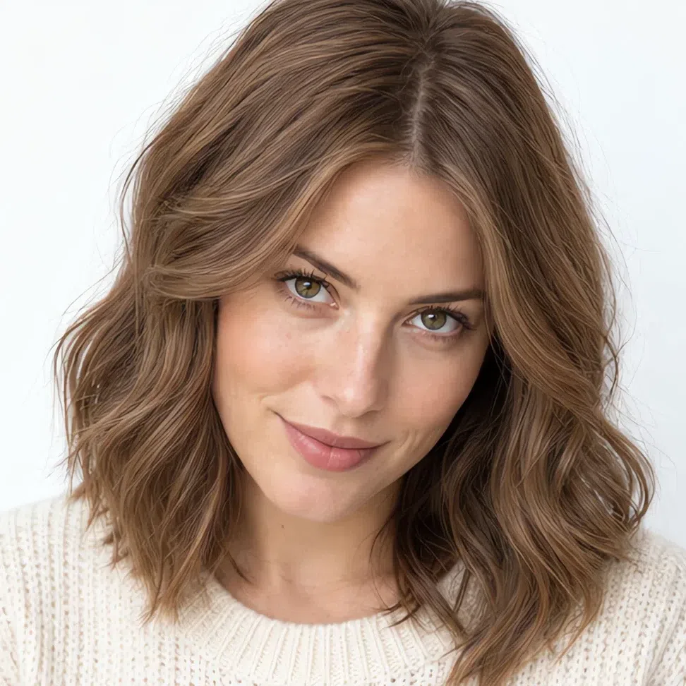 Level 7 natural hair color, a 7.0, on a Soft Autumn woman