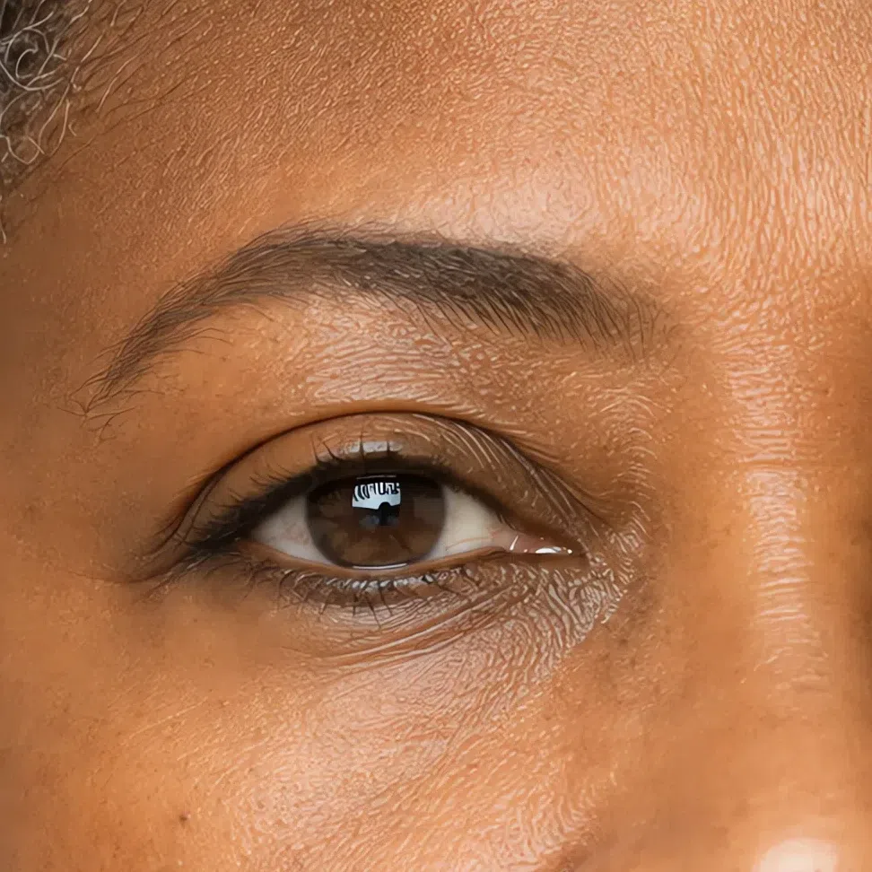 Bark brow shade on deep warm brown skin, Soft Autumn