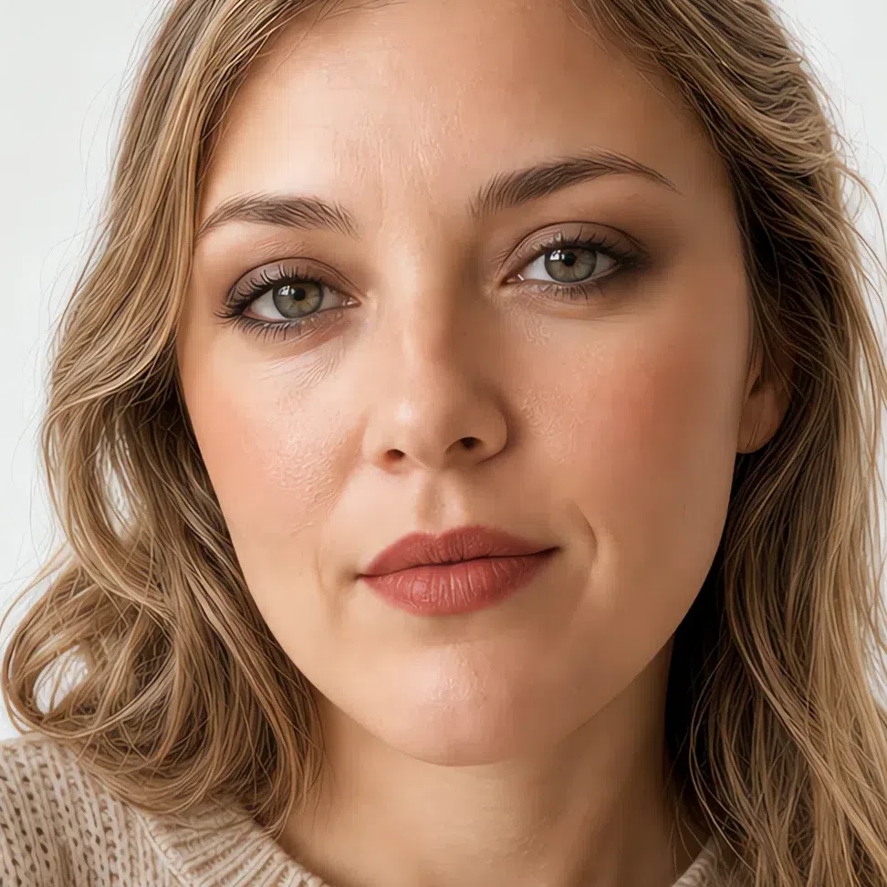 Wedding Soft Autumn makeup on a fair complexion