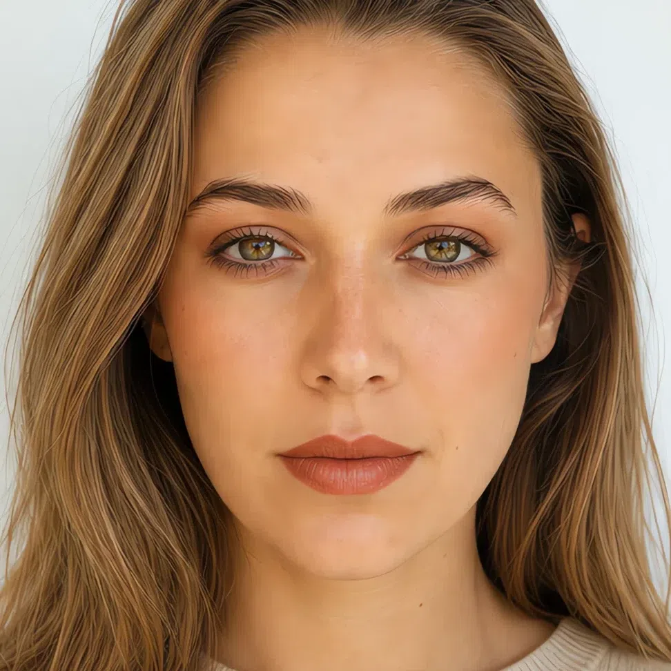 Dinner Soft Autumn makeup on a light complexion