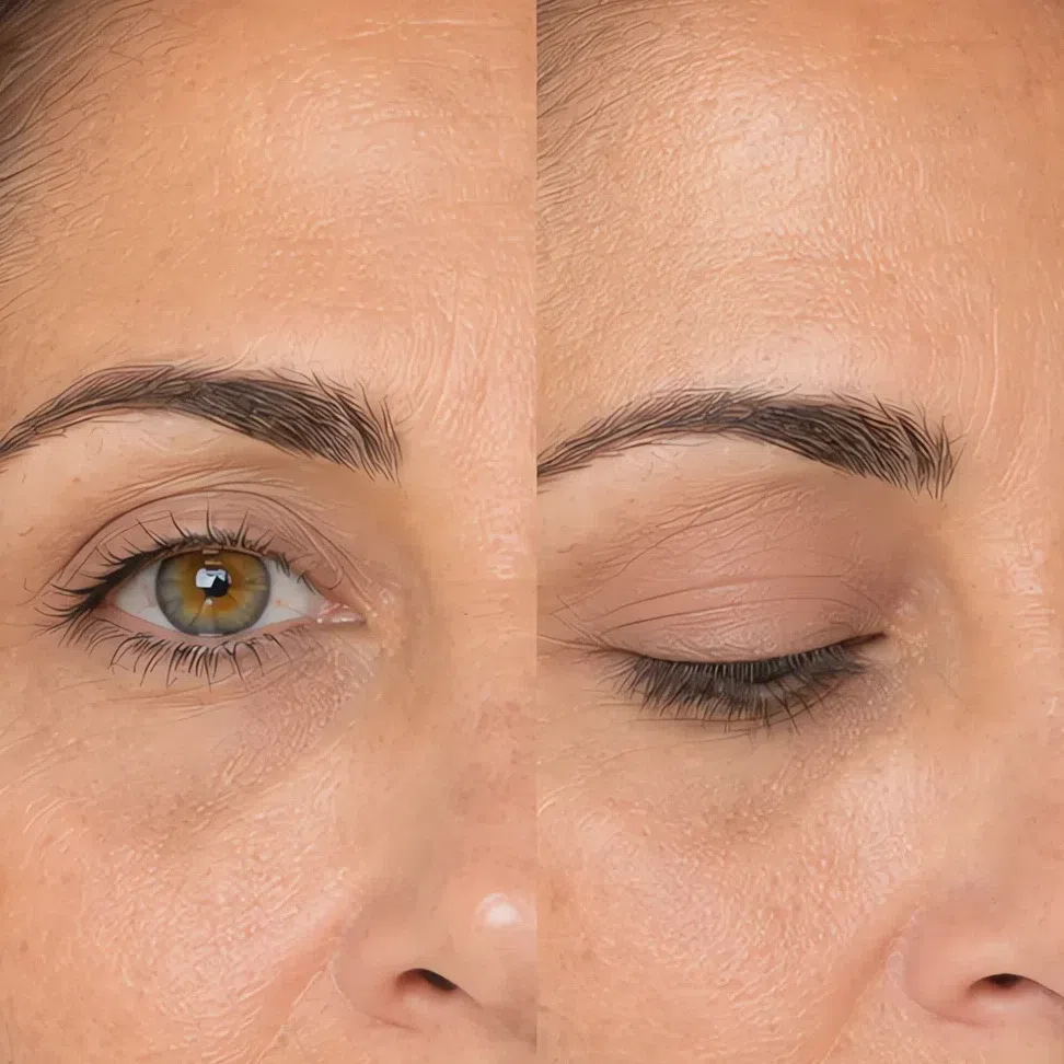 Shell everyday eyeshadow on light olive skin, Soft Autumn