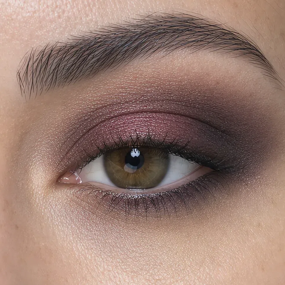 Soft Summer evening eye makeup on a light complexion