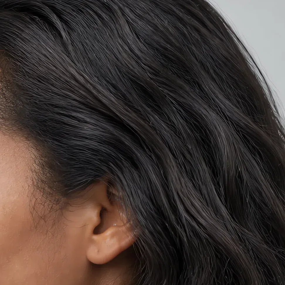 Natural cool soft black hair with no red in it, Soft Summer