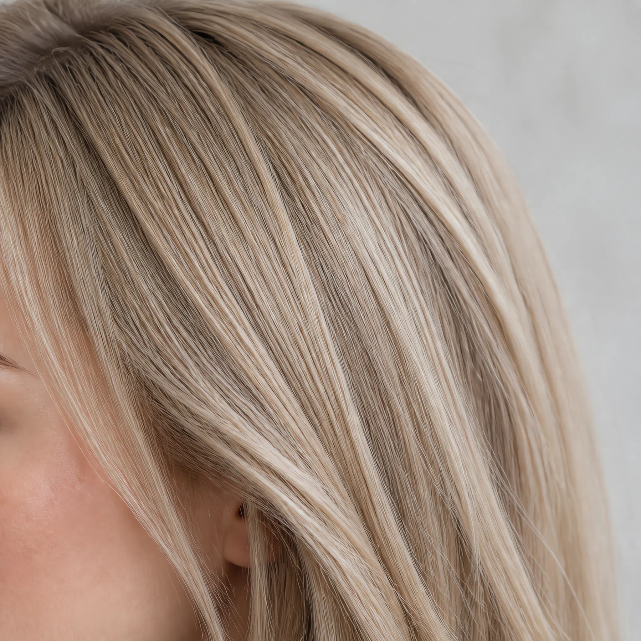 Cool beige blonde hair color for Soft Summer