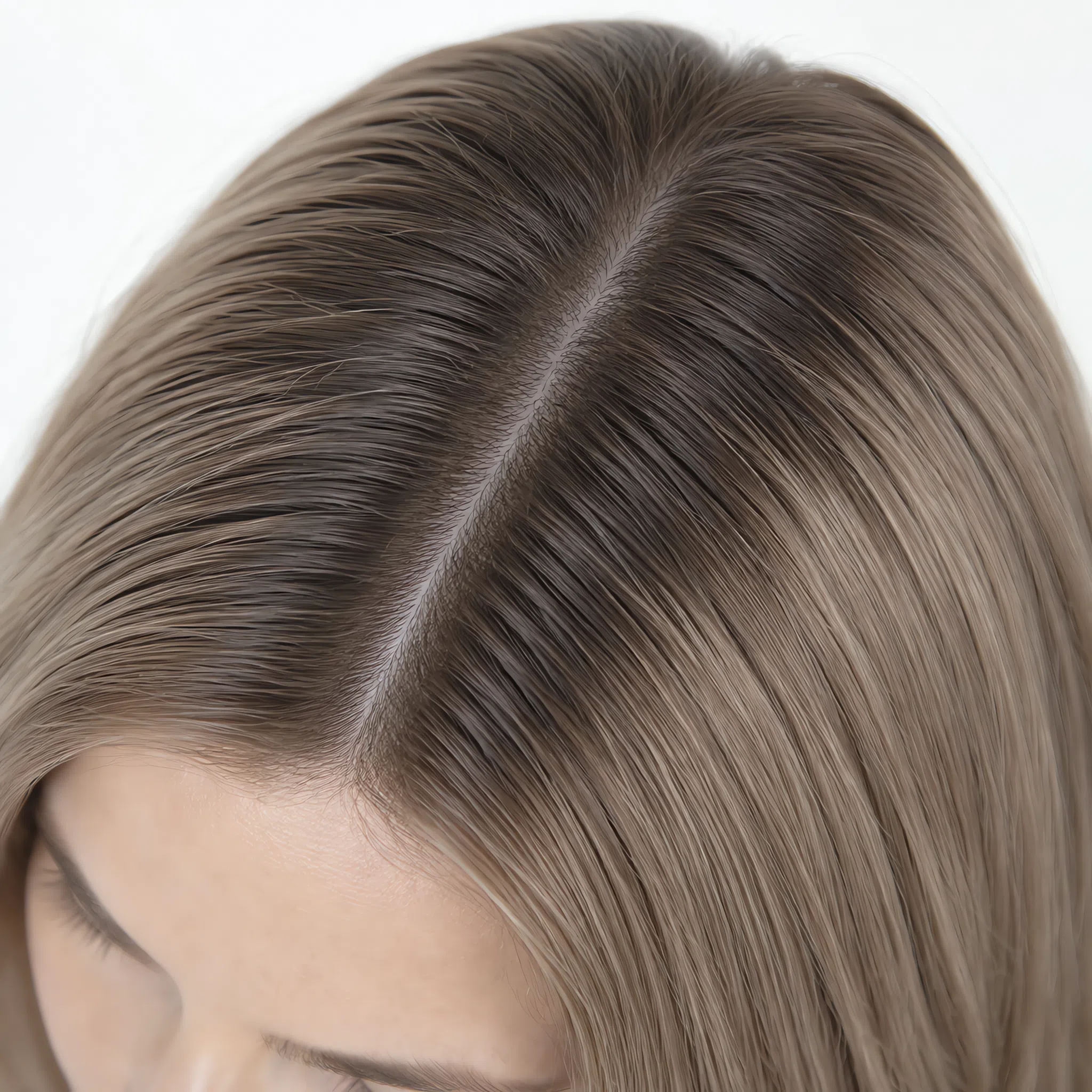 Two levels from natural: regrowth barely visible at the parting