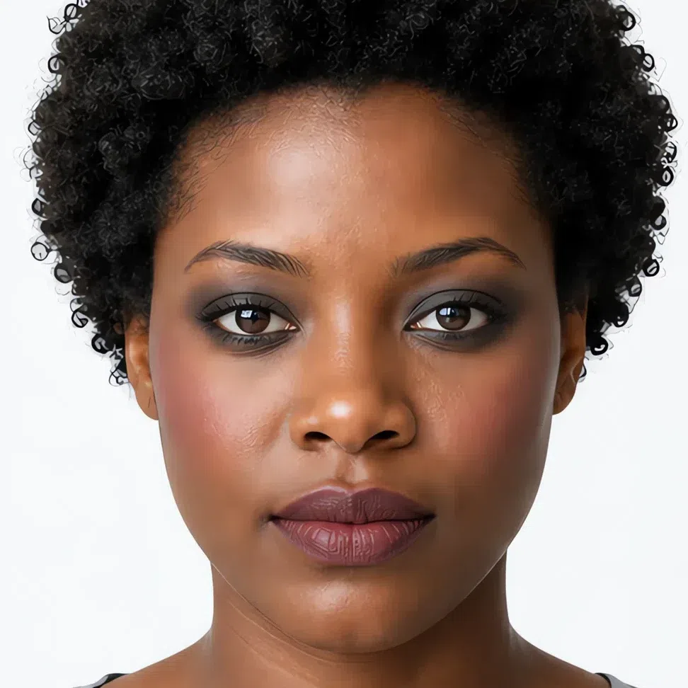 Wedding Soft Summer makeup on a deep complexion