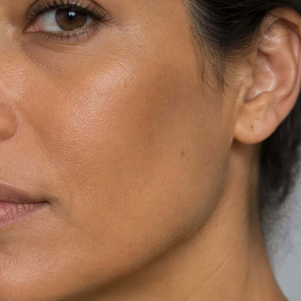 Honey-toned golden-beige skin, one step along the Warm Autumn range