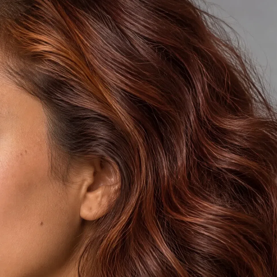 Spiced auburn hair color for a Warm Autumn, level 5
