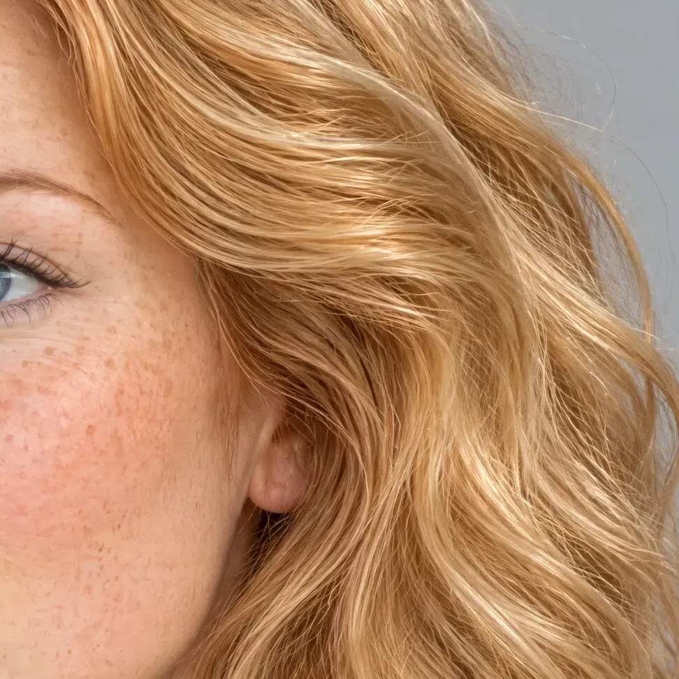 Golden blonde hair color for Warm Spring at level 8