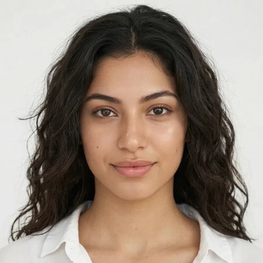 Soft waves on a woman
