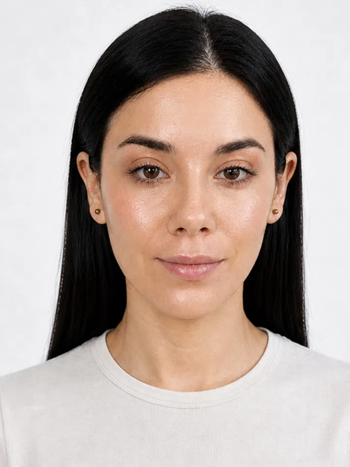 Makeup from a photo - options on a face from a real analysis