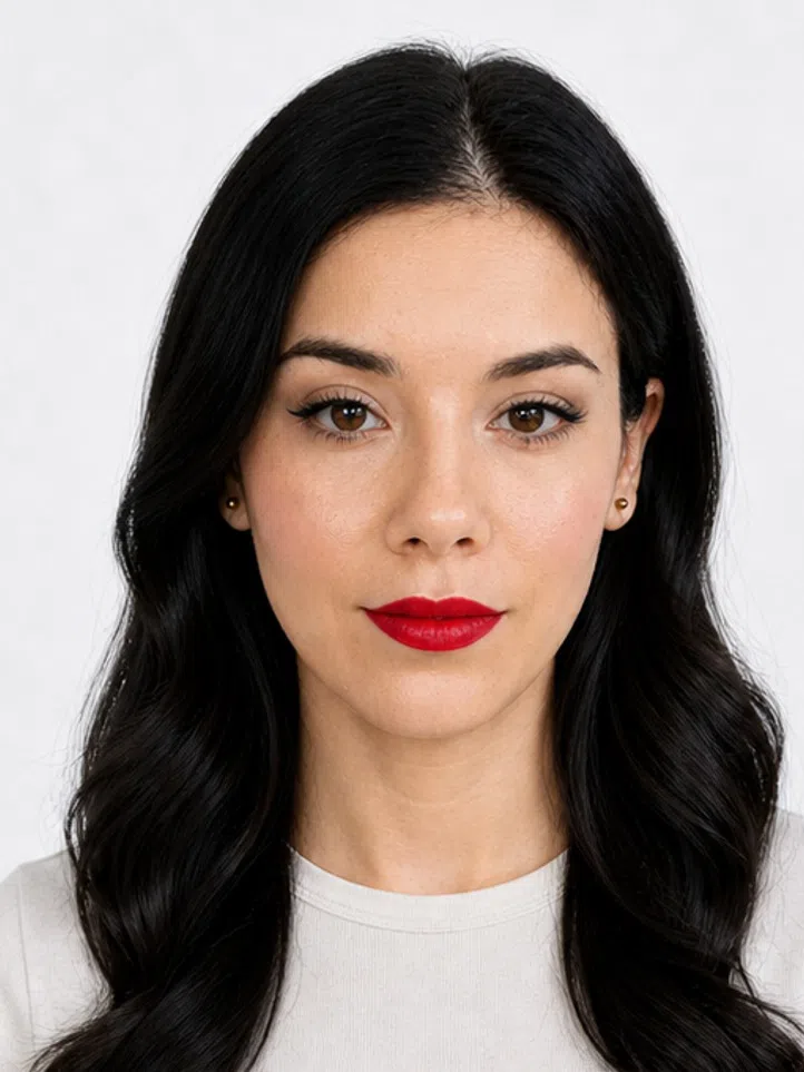 Classic red lip - complete makeup look