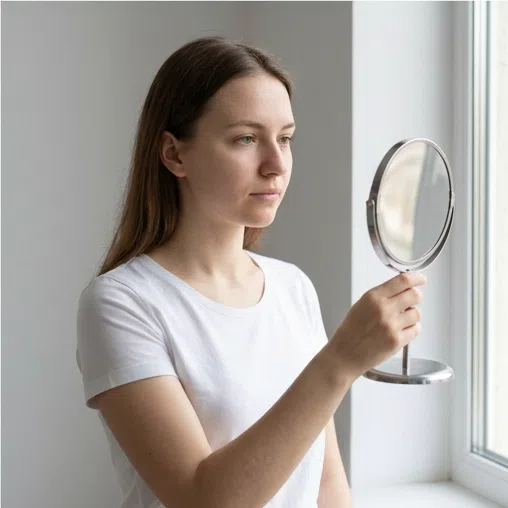 How to compare silver and gold against the face in daylight